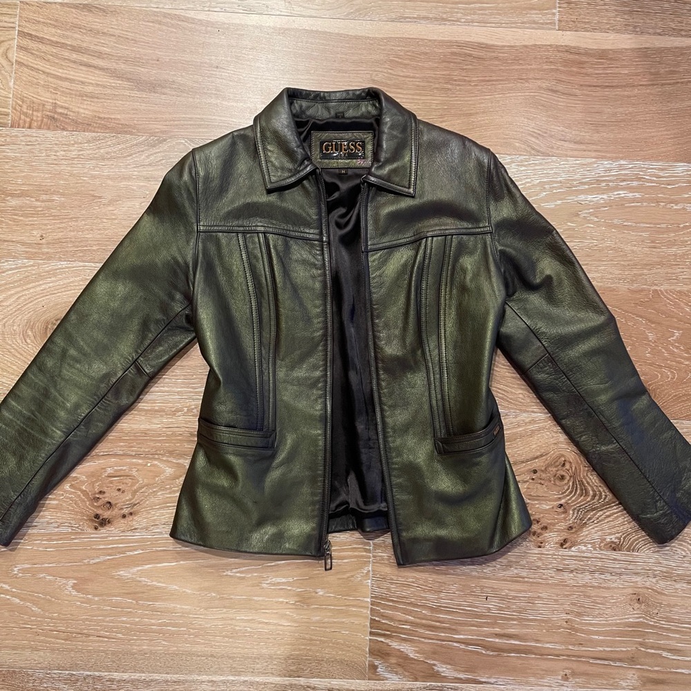 Vintage Guess Bronze Leather Jacket